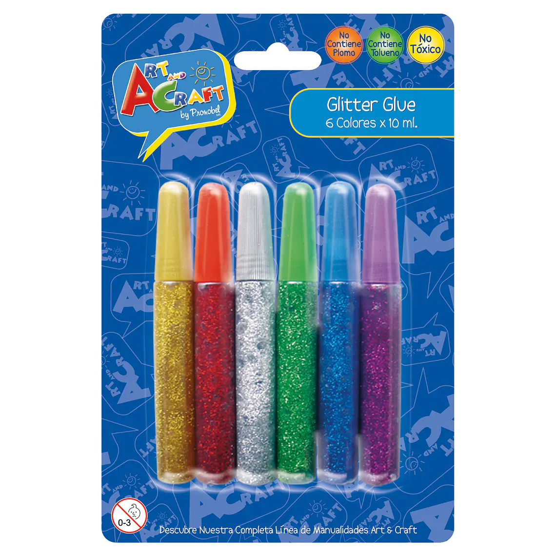 Escarcha Glitter Glue 6 Colores 10 Ml Art & Craft 1