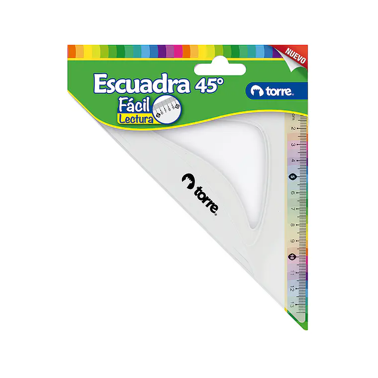 Escuadra Transparente 45° 13 Cm Torre 1