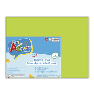 Goma Eva 40X60Cm Verde Claro Art & Craf Pliego