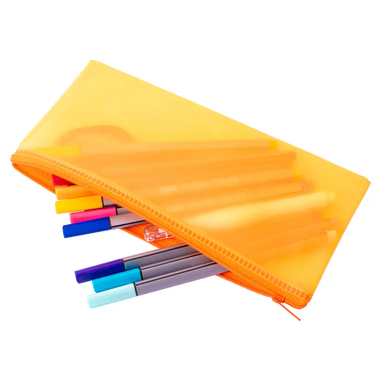 Estuche Escolar Pvc Naranjo Adix 1