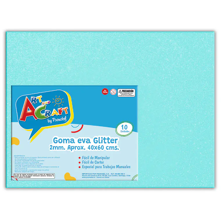 Goma Eva Glitter 40X60 2Mm Calipso Art&Craft Unidad Pliego 1