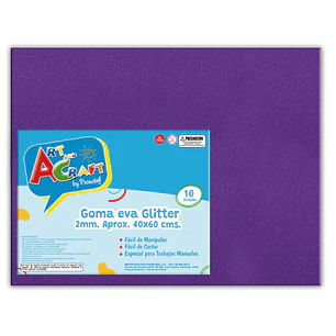 Goma Eva Glitter 40X60 Cm Morado Art & Craft  