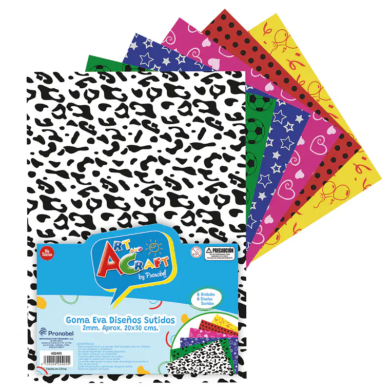 Goma Eva Dis Surt 20X30 Cm 6 Hjs 6 Dis Art & Craf 1