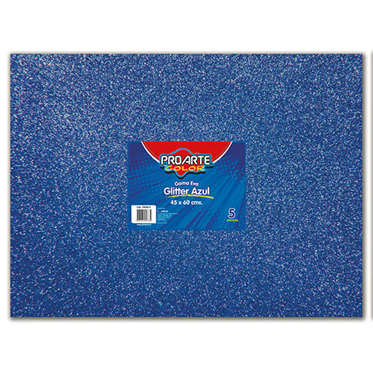 Goma Eva Glitter 45X60Cm Azul Proarte Unidad 1