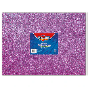 Goma Eva Glitter 45X60Cm Fucsia Proarte Unidad