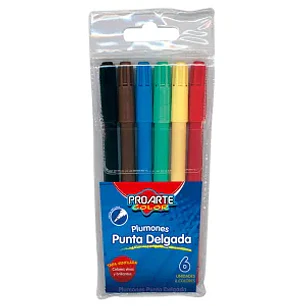 Plumon Proarte 6Col Punta Delgada