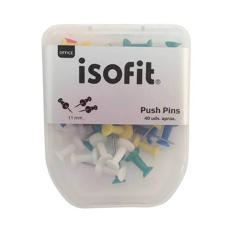 Push Pins Isofit-Dsg C/Plast 40 Uds 11Mm 1