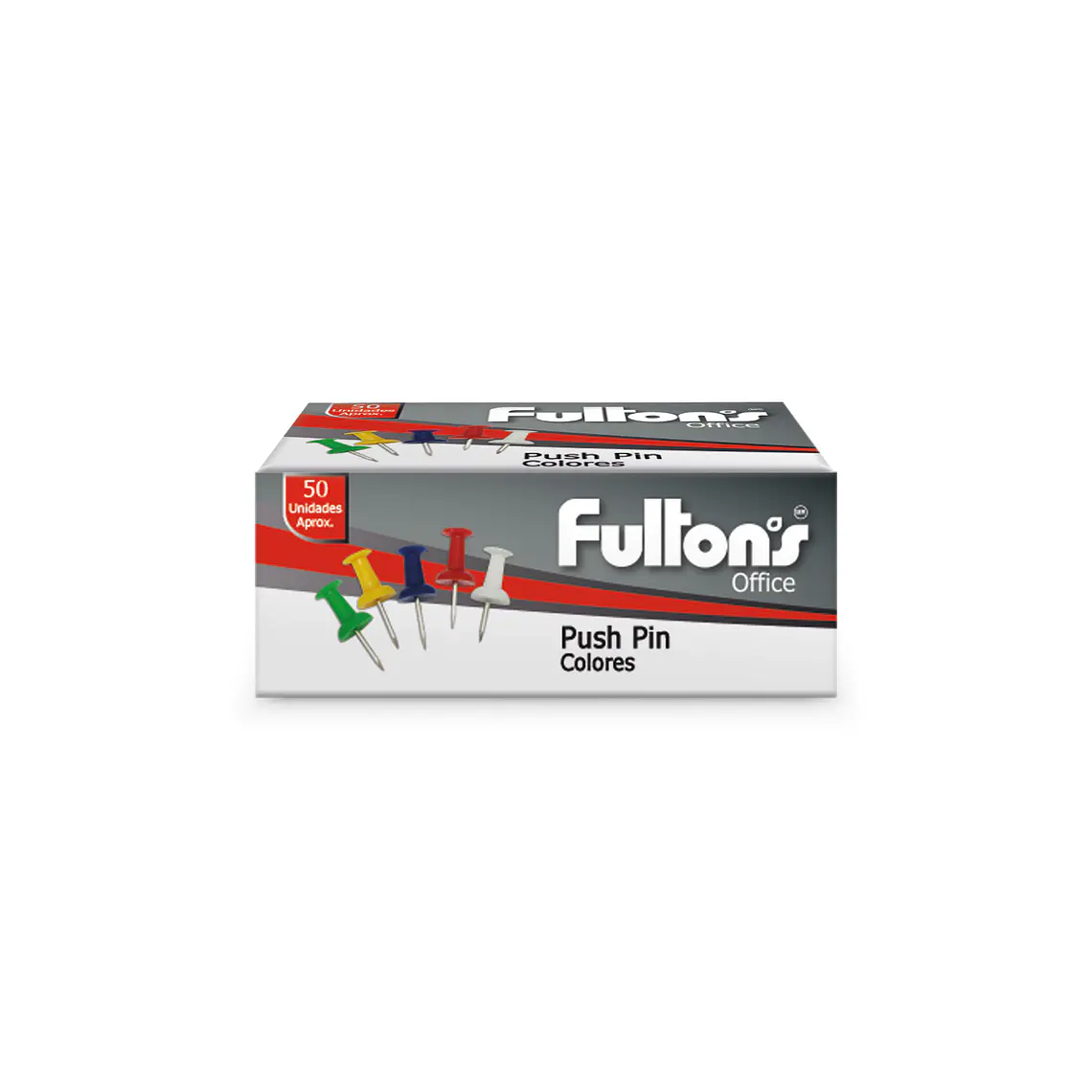 Chinche Push Pin Fultons Color Cjx50Unid 1