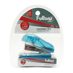 Corchetera Plast Mini 10Hj Azul Fultons
