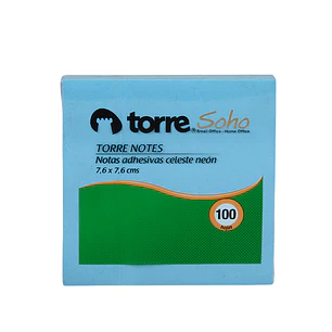 Torre Notes Celeste Neon 7.6X7.6 Cm 100H