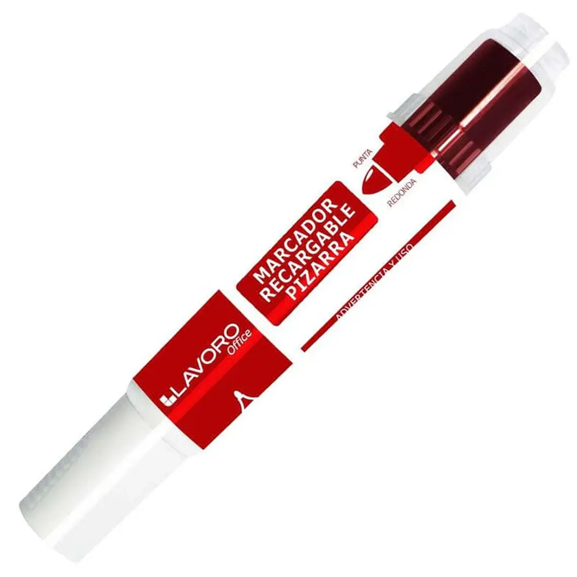 Marcador Pizarra Recargable Pta Red Rojo Lavoro 1