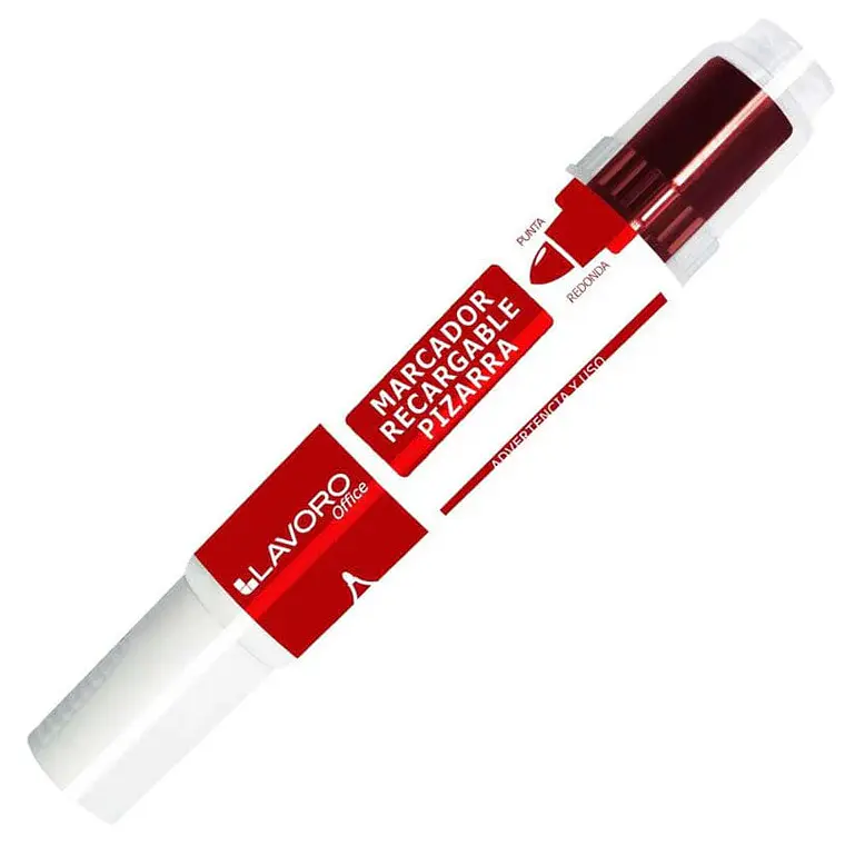 Marcador Pizarra Recargable Pta Red Rojo Lavoro 1