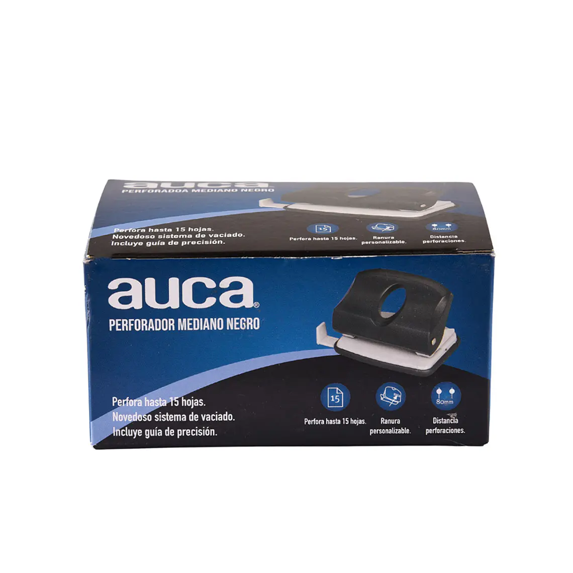 Perforador Auca Mediano 15 Hjs. Negro 1