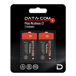 Pila Alcalina D Display 2U. Blister Datacom