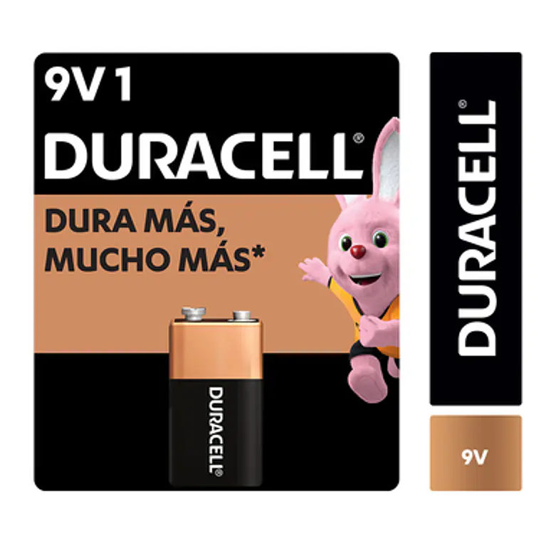 Pila Bateria 9V 1 Unidad Duracell 1