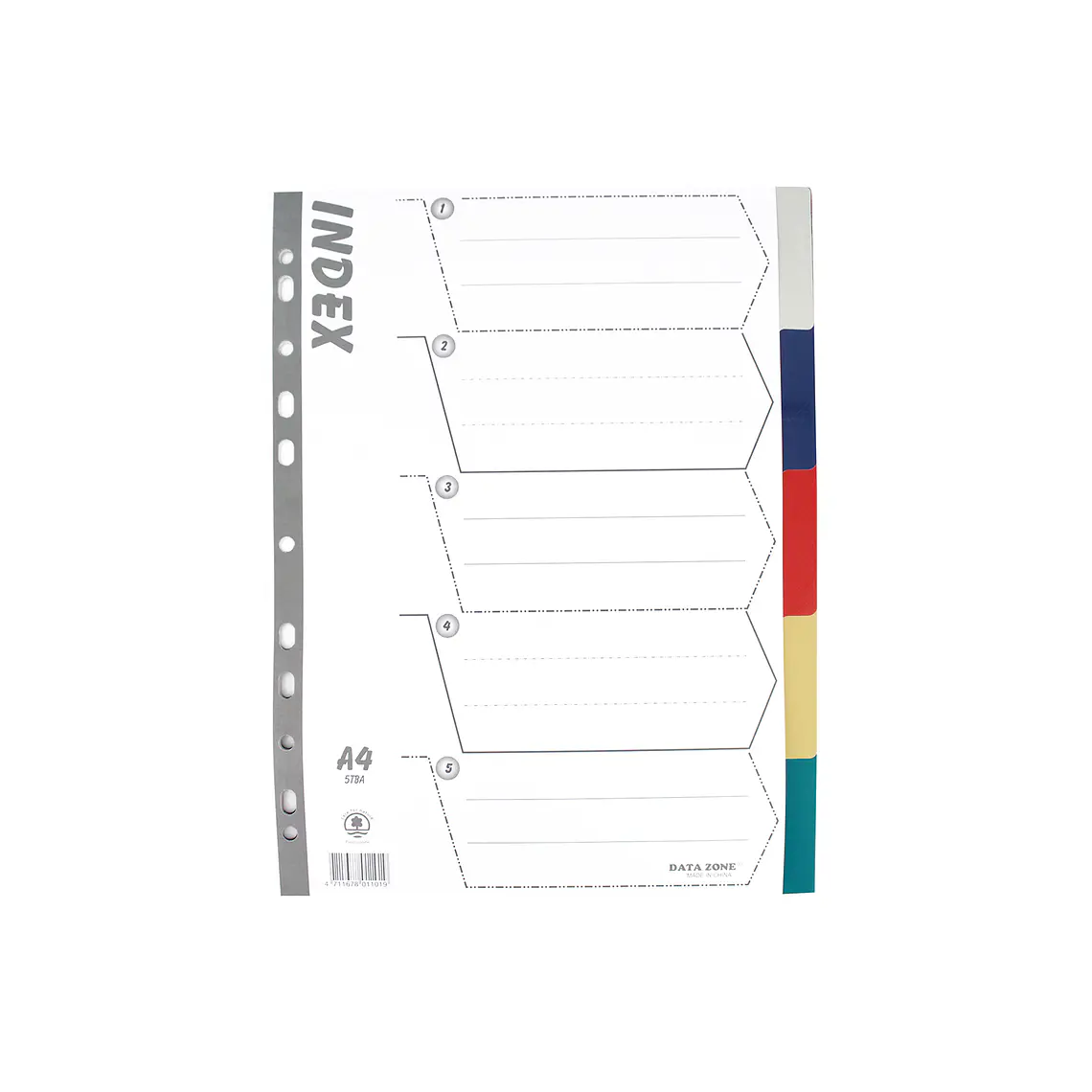 Separador A-4 Index Data-Zone 1