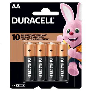 Pilas Alcalinas Duracell Aa 4 Unid