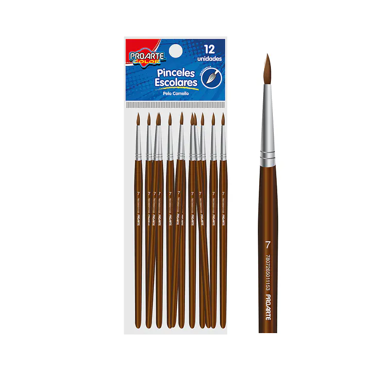 Pincel Escolar Proarte Pelo Camello 7                                            1
