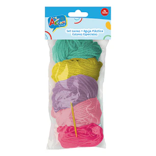 Set Lana 5 Colores Y Aguja  Especiales Surtidos Art & Craf