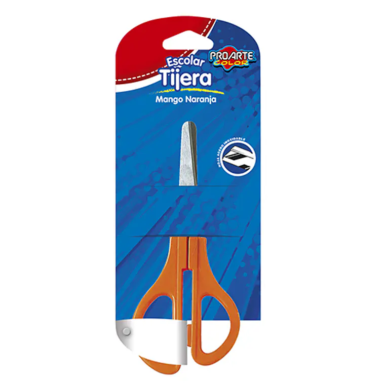 Bli.Tijera Proarte Escolar Mango Naranja 1