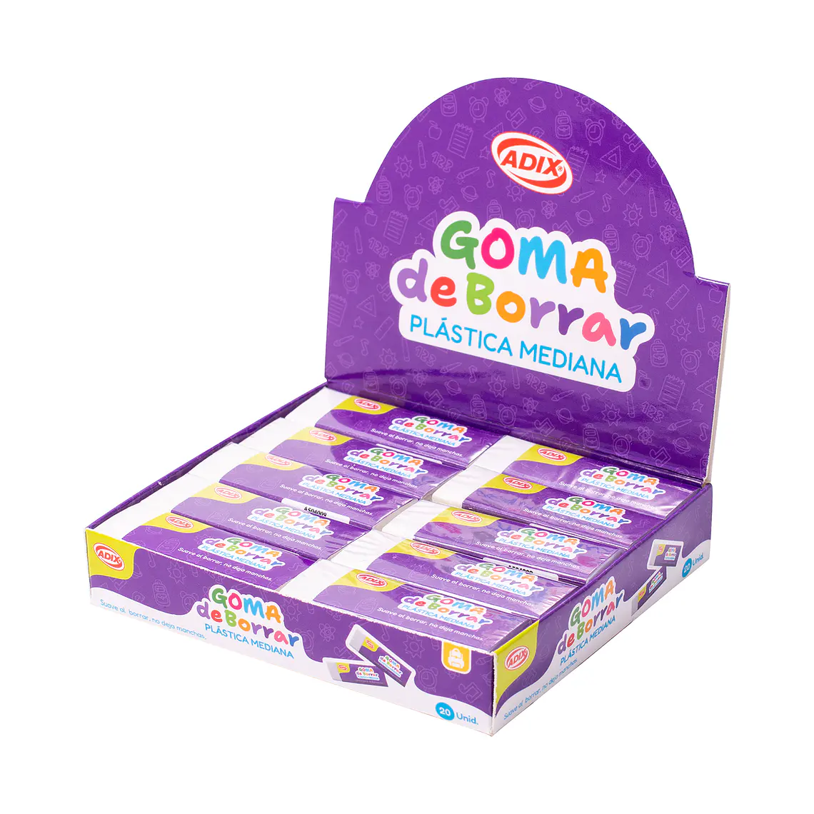 Goma Borrar Plastica Mediana -009- Adix 1