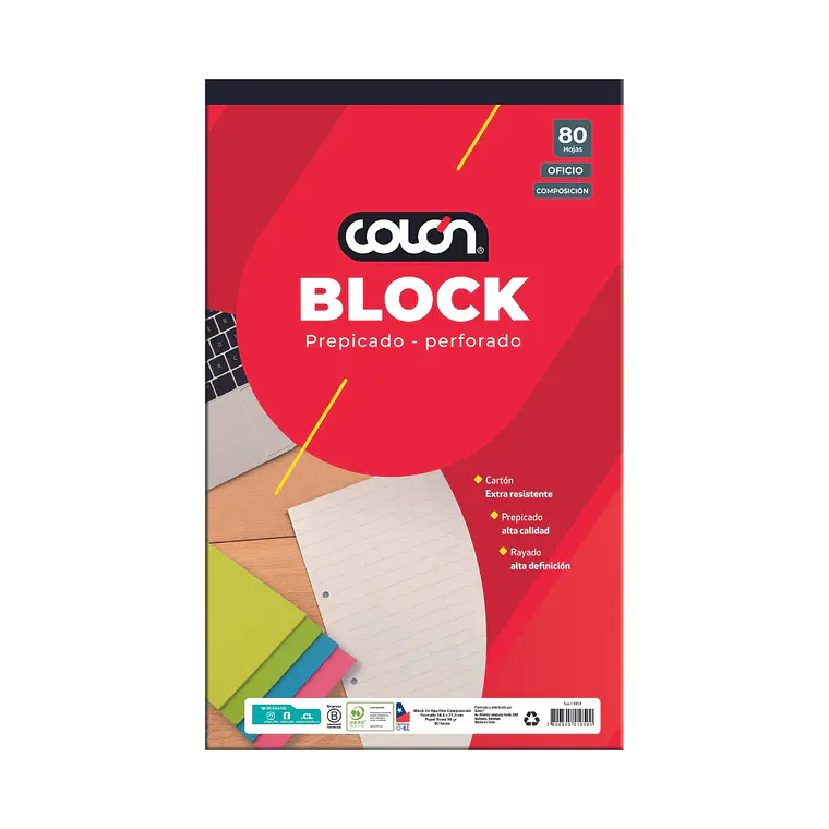 Block Colon Oficio Comp. Bo-30/80 1