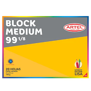 Block Medium 99 1/8 20 Hojas Artel