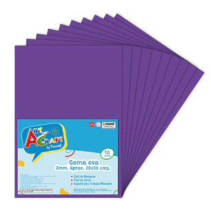 Goma Eva 20 X 30 Cm 10 Hjs Morado Art & Craf