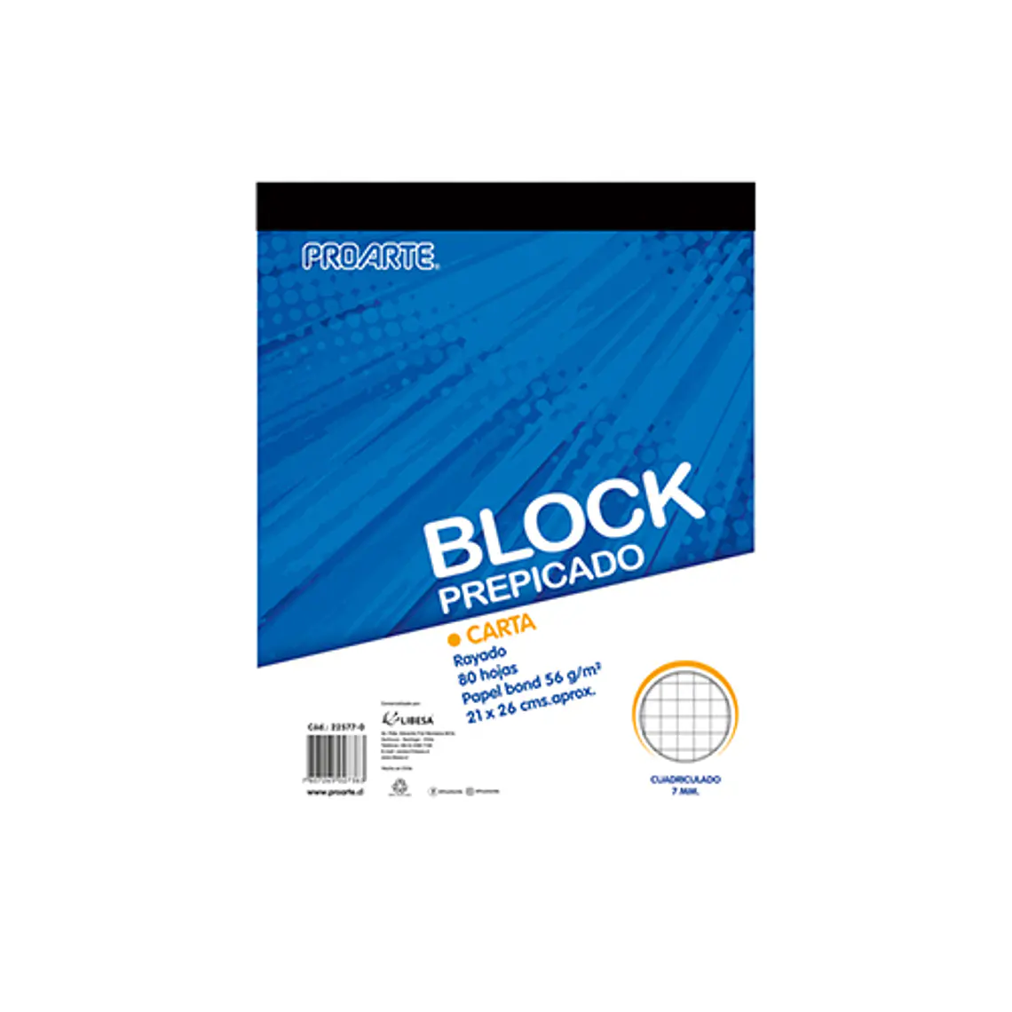 Block Prepicado Proarte Carta 80 Hj 7Mm 1