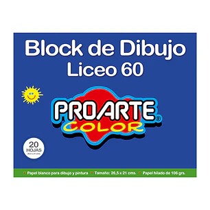 Block Proarte Liceo 106 Gr. 20 Hjs.26,5X21Cm