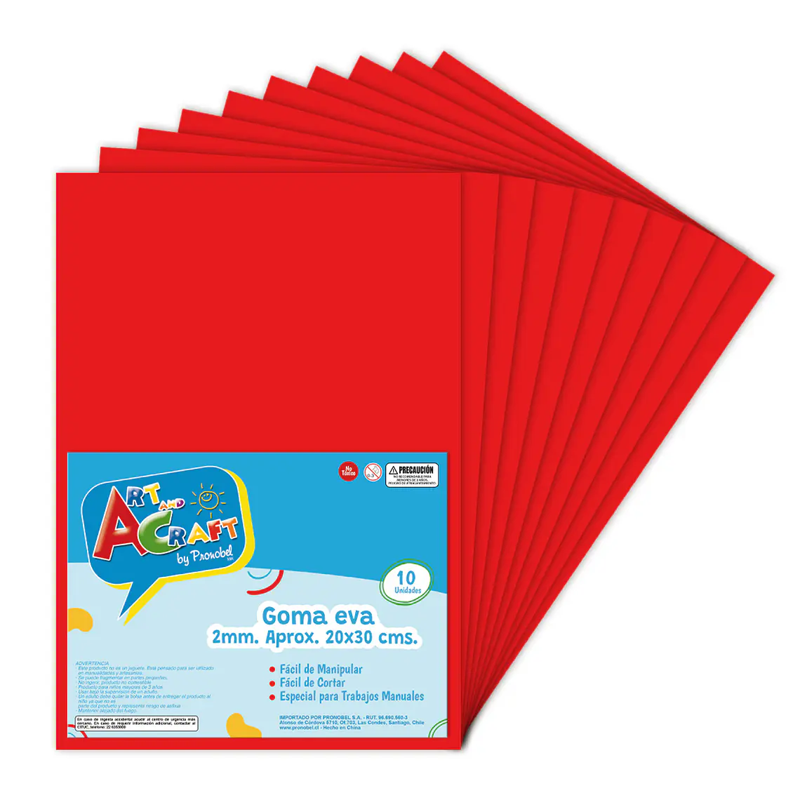 Goma Eva 20 X 30 Cm 10 Hjs Rojo Art & Craf 1