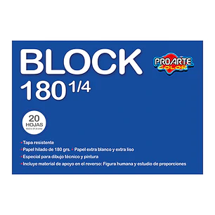 Block Proarte Medio N8180 1/4 20 H.180G 53.5X37.5