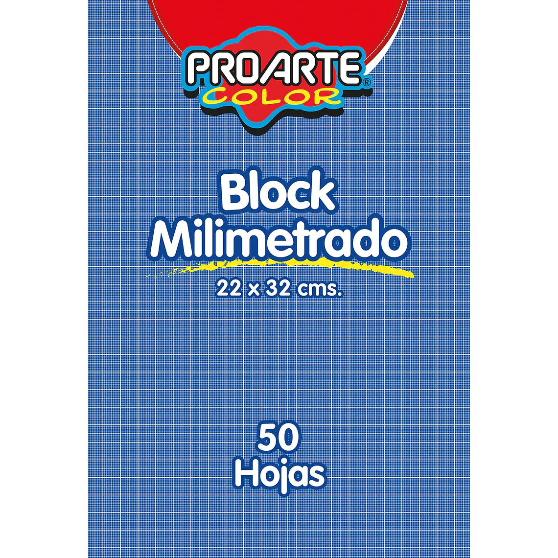 Block Proarte Milimetrado 50 Hjs.Azul 1