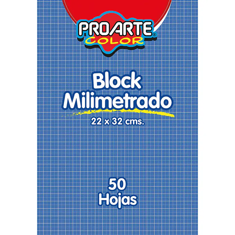 Block Proarte Milimetrado 50 Hjs.Azul 1