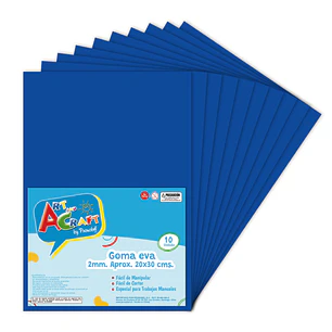 Goma Eva 20 X 30Cm 10 Hjs Azul Art & Craf