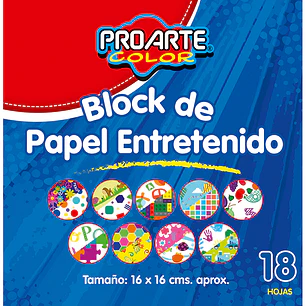 Block Proarte Papel Entretenido 16X16 18 Hjs