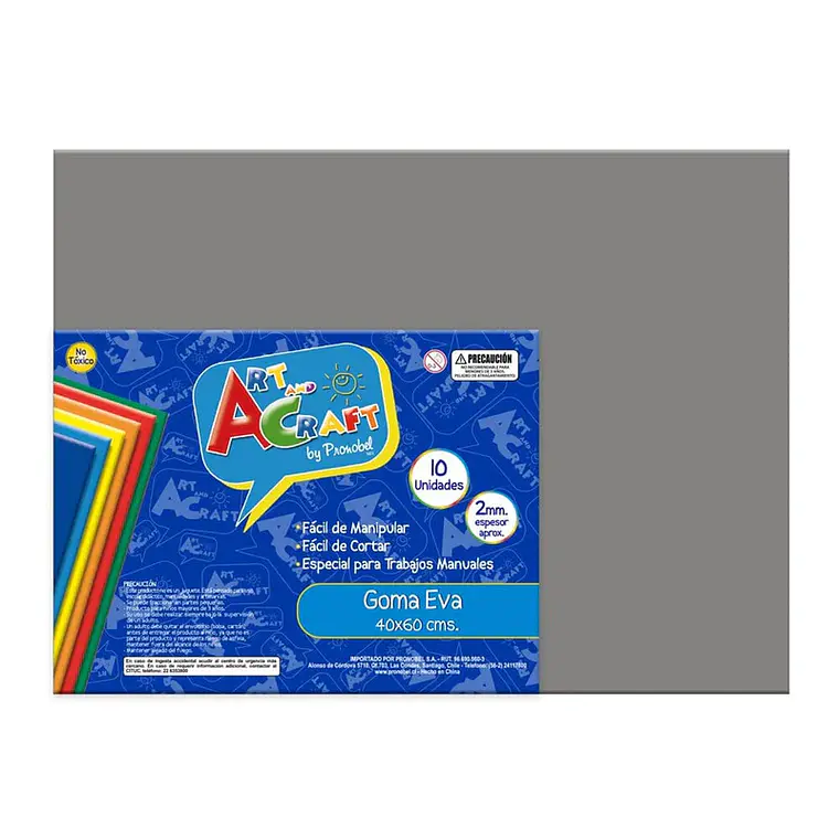Goma Eva 40X60 2Mm  Gris Art&Craft Unidad (1) 1