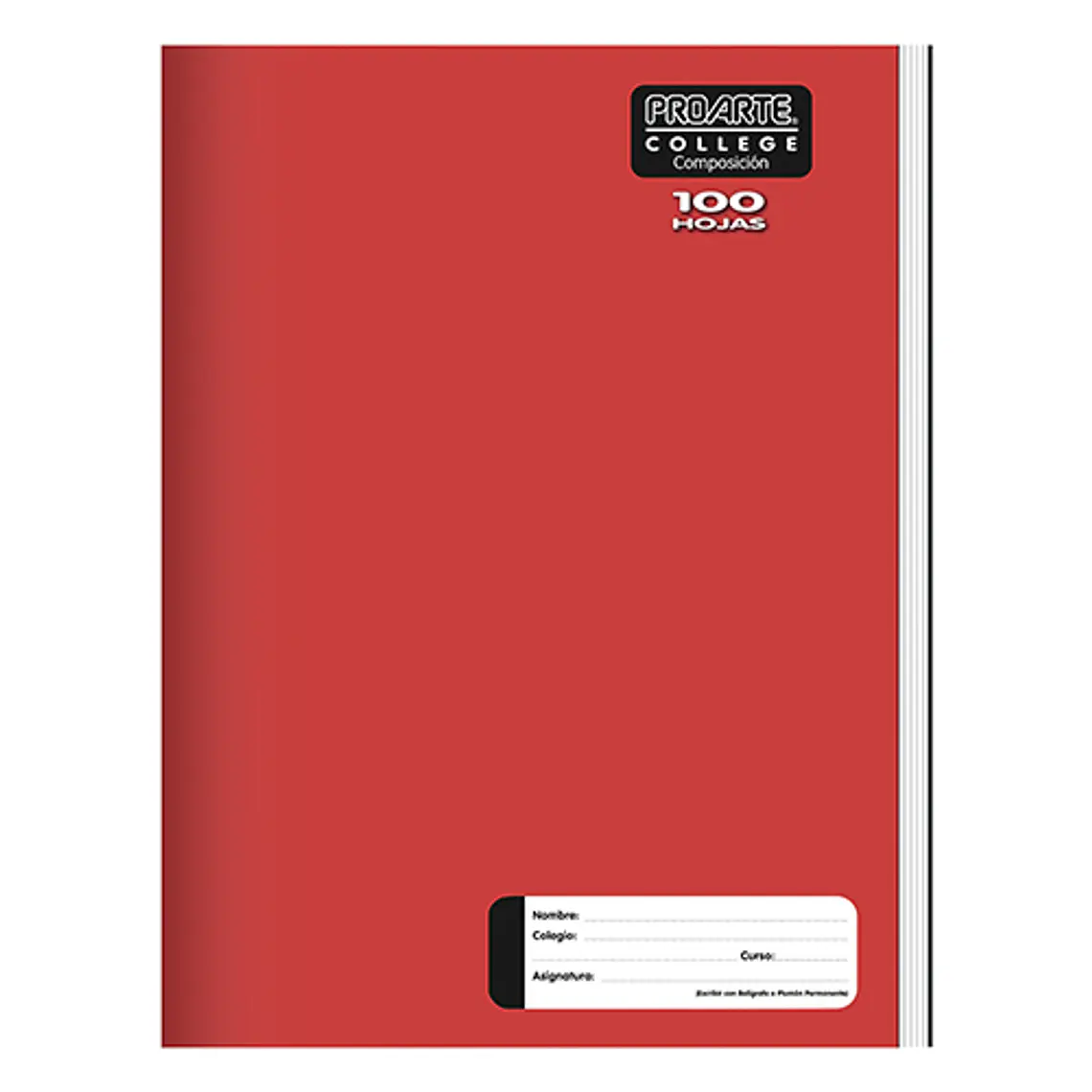 Cuaderno College Proarte Liso 100 Hj Composicion 1