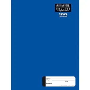 Cuaderno College Proarte Liso 100 Hj Cal. Vertical