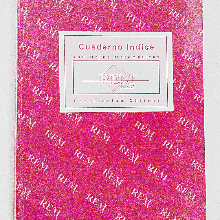 Cuaderno Empastado Indice 100Hjs 7Mm Rem 1