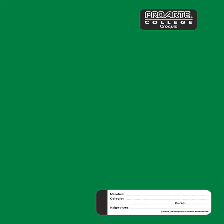 Cuaderno Proarte College Liso 80 Hj Croquis 1