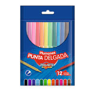 Plumon Proarte 12Col Bolsa Punta Delgada