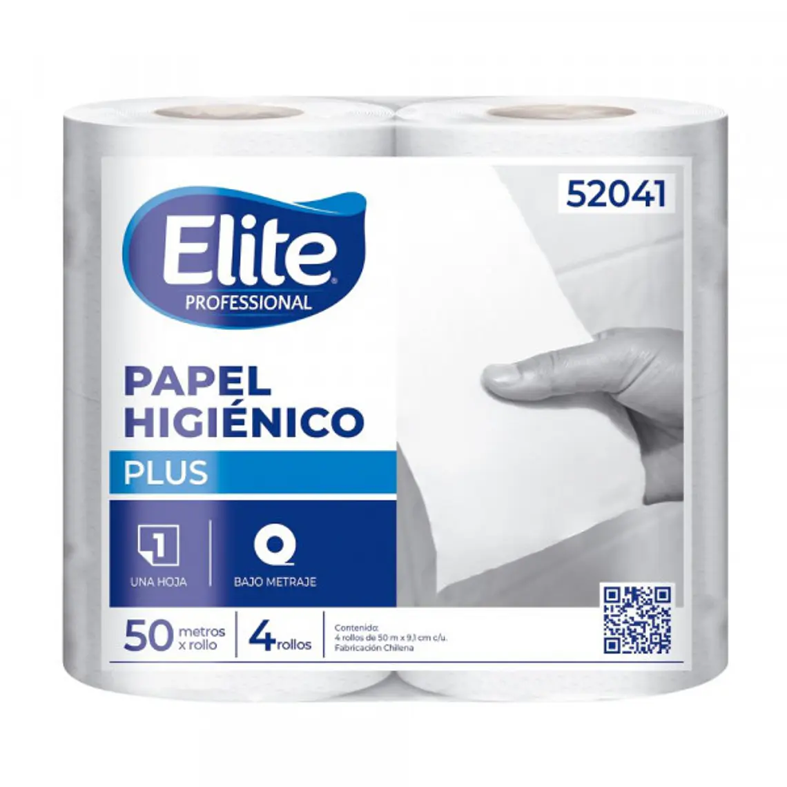 PAPEL HIGIENICO ELITE GOFRADO 50 MTS 4 ROLLOS PAQ 1