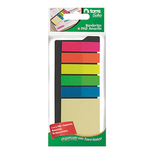 Bl. Torre Notes Banderitas+Pad Amarillo