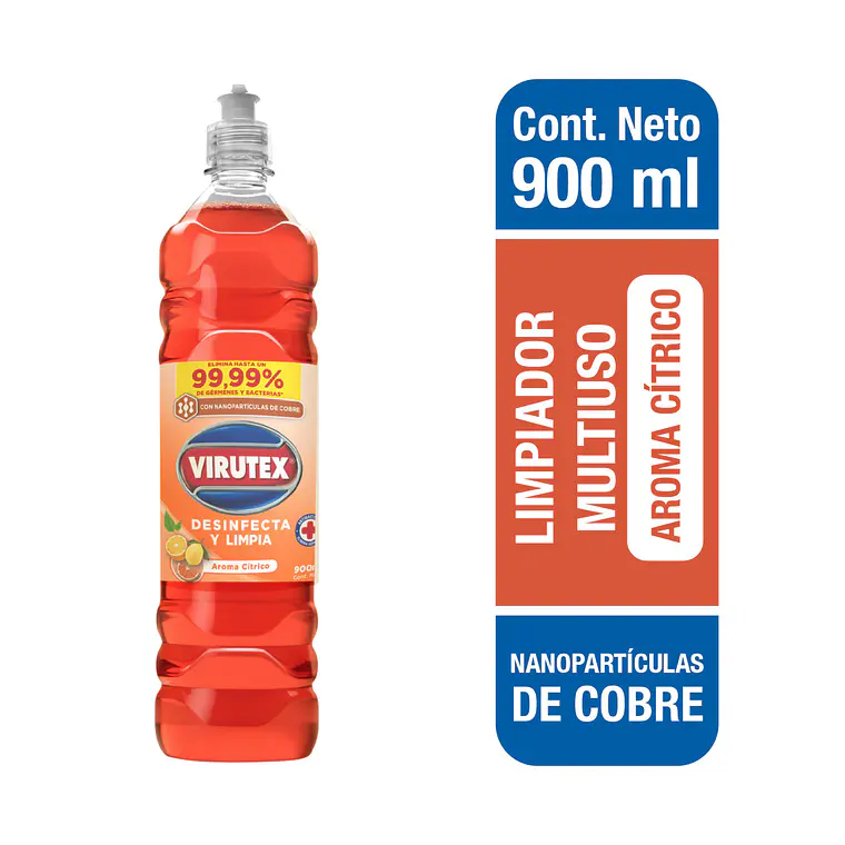 LIMPIADOR DESINFECTANTE 900CC CITRICO VIRUTEX 1