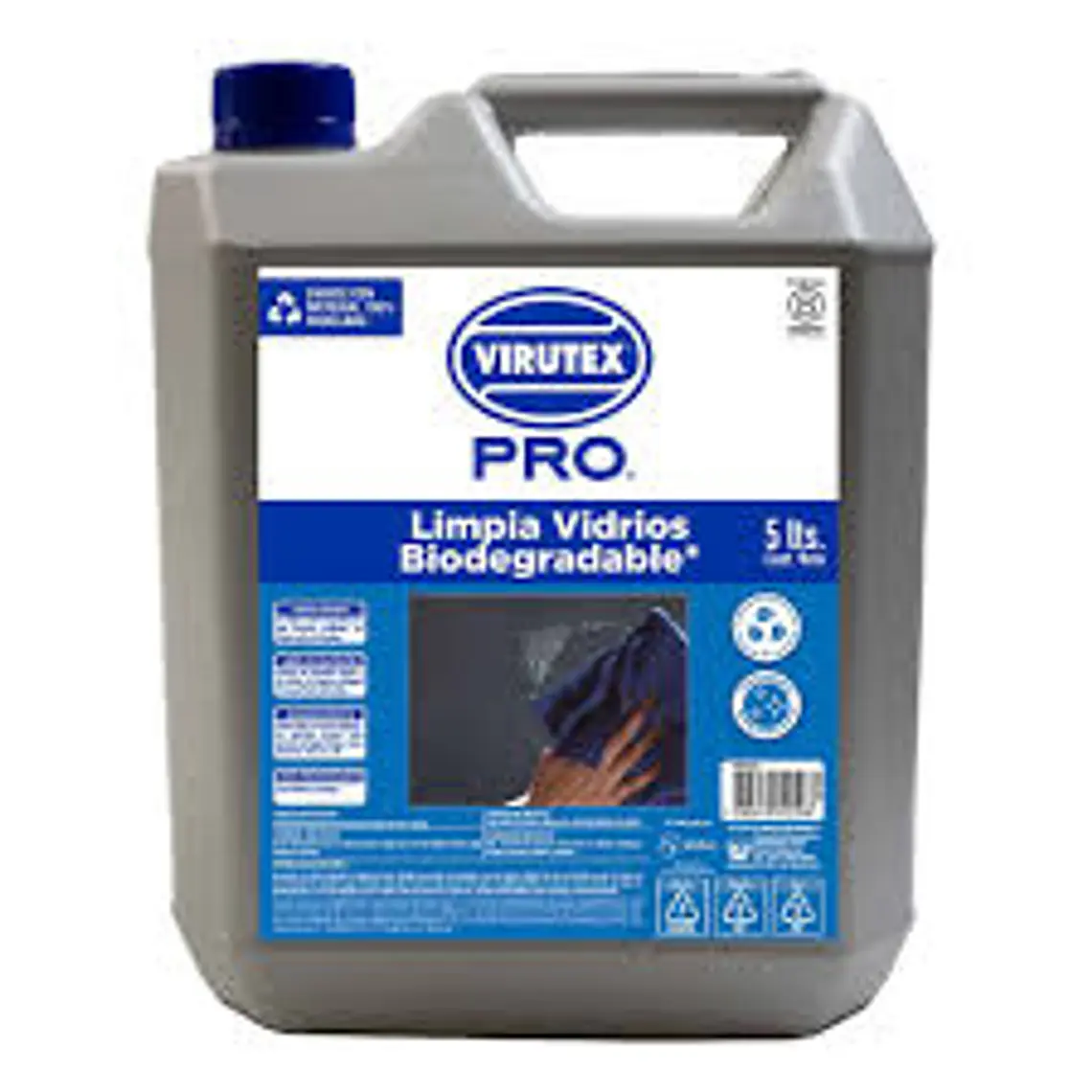 LIMPIA VIDRIOS BIODEGRADABLE 5 LITROS FIBRO PRO 1