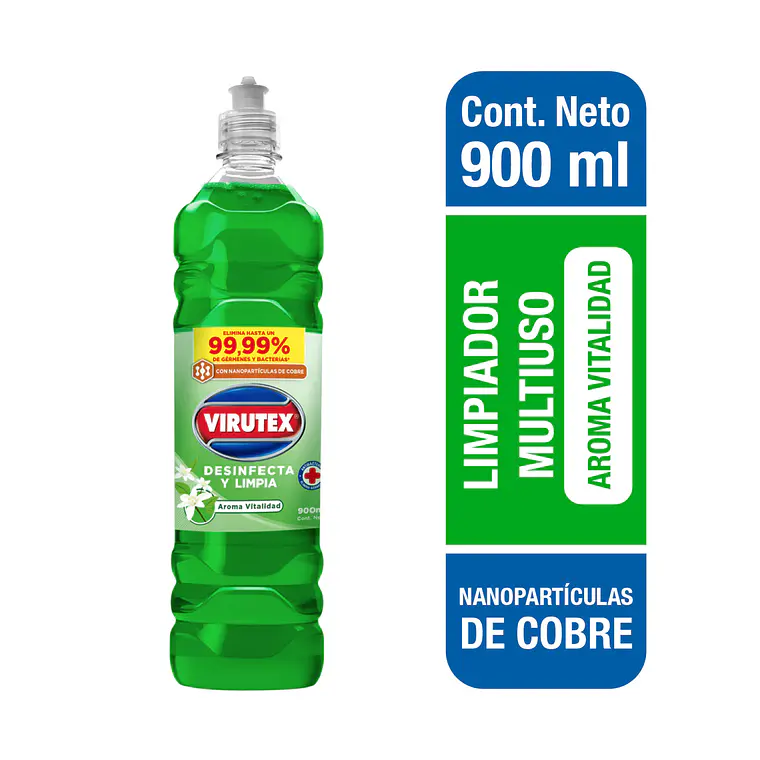 LIMPIADOR DESINFECTANTE 900CC VITALIDAD VIRUTEX 1