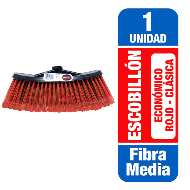 ESCOBILLON ROJO M/METALICO  VIRUTEX 1