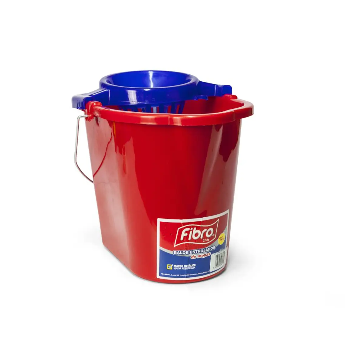 BALDE CON ESTRUJADOR 14 LT FIBRO 1