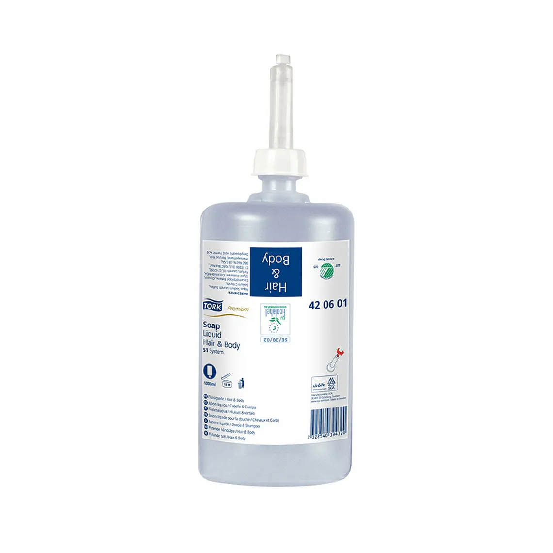 TORK JABON LIQUIDO HAIR Y BODY 1000 ML UNID 1
